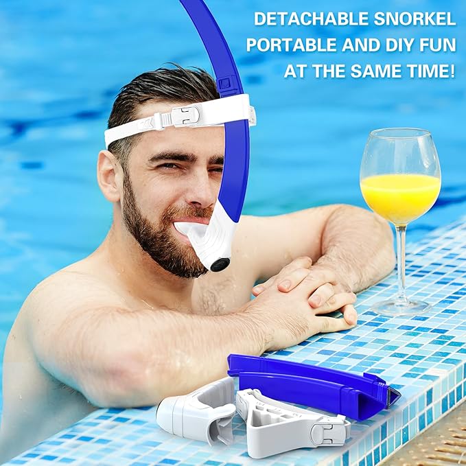 Greatever Detachable Portable Snorkel for Lap Swimming Unisex-Adult Silicone Adjustable Headband One Way Exhaust Valve-StrideForce Fitness