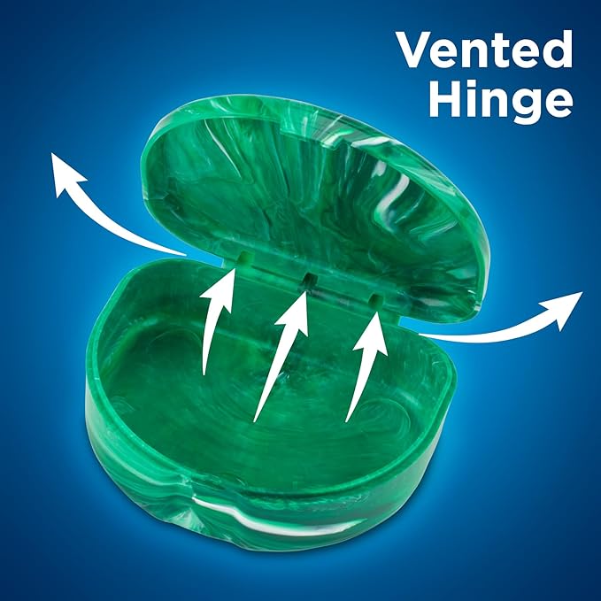 Practicon Marble Retainer Cases, Orthodontic Aligner Case, Mouth Guard Holder (3 Pack) (Forest Green)