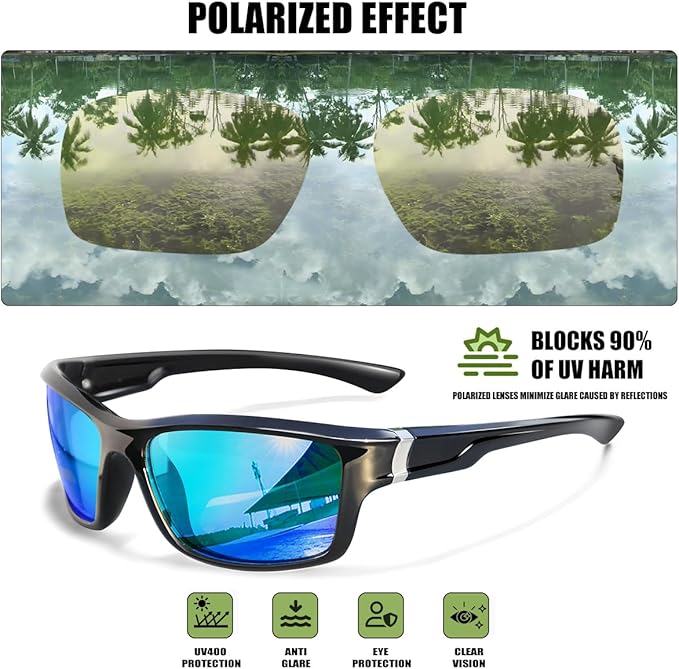 Polarized Sunglasses for Men Women Sports Goggles Lightweight Frame Cycling Running Fishing Driving UV400 Protection-StrideForce Fitness