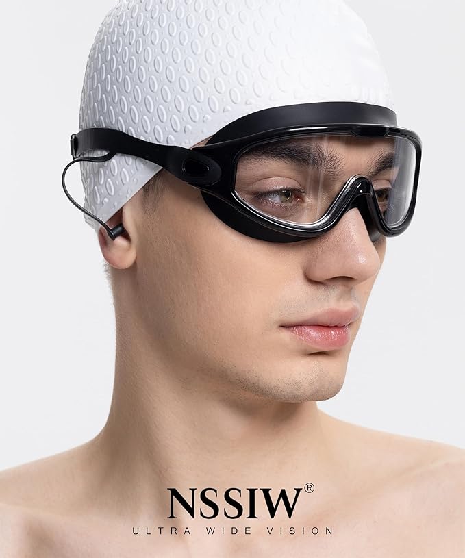 NSSIW Goggles Swimming Adult Swim-Goggles: Wide View with UV400 Protection Anti Fog No Leak for Men and Women 3 Pack-StrideForce Fitness