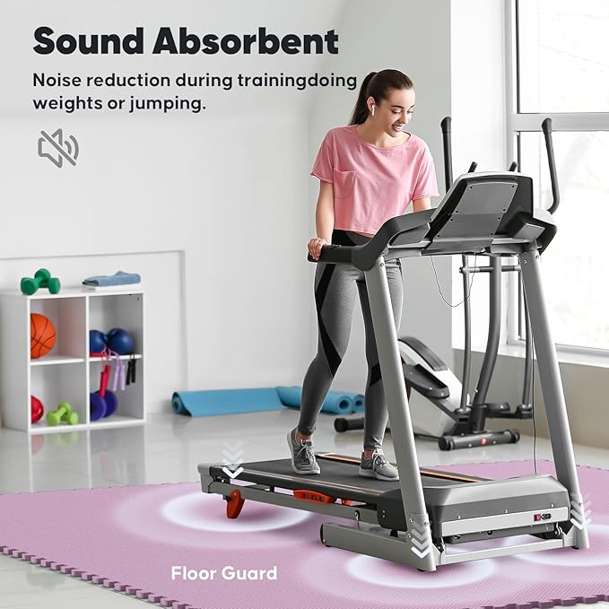 Home Gym Mat, Puzzle Exercise Mat, EVA Interlocking Foam Floor Tiles for Home Workout Equipment and Kids' Play Areas - Blue, 24 in x 24 in x ½ in - (Pink, 12 Pack (48 SQ FT))-StrideForce Fitness