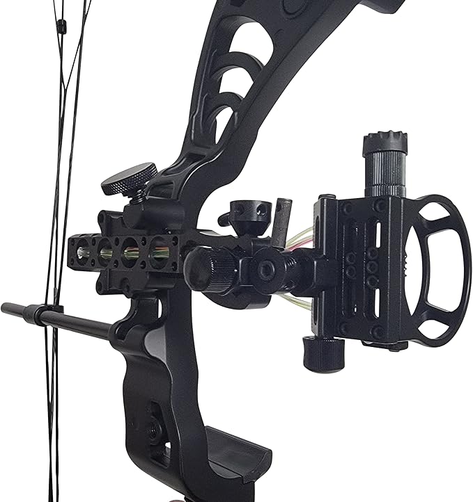 SAS Essence 019" Bow Sight with Micro Adjust Detachable Bracket with LED Sight Light for Archery Compound Bows Hunting Shooting-StrideForce Fitness