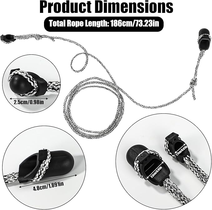 Archery Recurve Bow Stringer Tool, Heavy-Duty Nylon Safety Stringing Accessories for Recurve, Traditional, and Long Bows-StrideForce Fitness