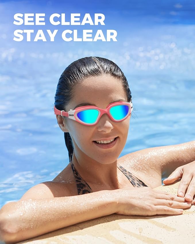 OMID Swim Goggles, P2 Polarized Swimming Goggles for Men Anti-fog Goggles Swimming for Adult Women-StrideForce Fitness