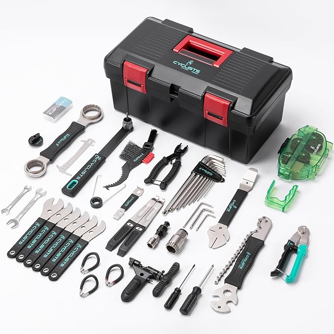 Bike Tool Kit with Storage Case - 35 PCS Bicycle Repair Tool Set Portable - Bike Maintenance Tools for Road Bikes and Mountain Bikes-StrideForce Fitness
