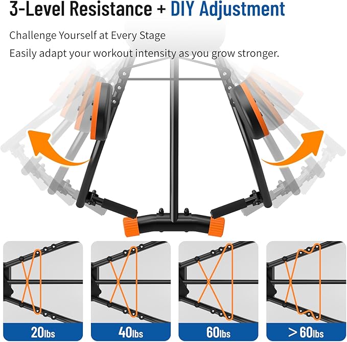 Hip Abductor Machine for Home Gym | Compact Glute Trainer & Thigh Workout Equipment with 3-Level Resistance,Silent Design | Leg Abductor Machine & Booty Builder for Women/Men-StrideForce Fitness
