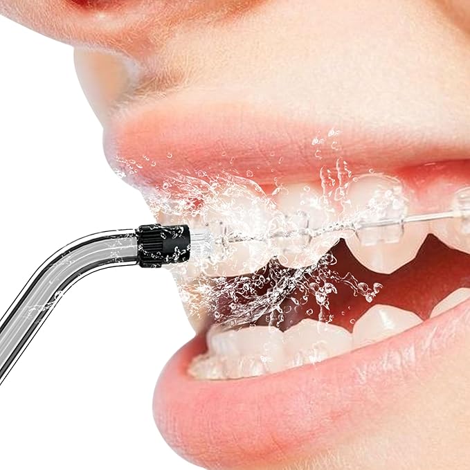 Replacement Tips for COSLUS Water Dental Flosser, 4 Orthodontic Replacement Heads Water Flosser Only Compatible COSLUS C20 (F5020E), E40 (WFP14), C31 (F5023), C50, and C51 Water Flosser
