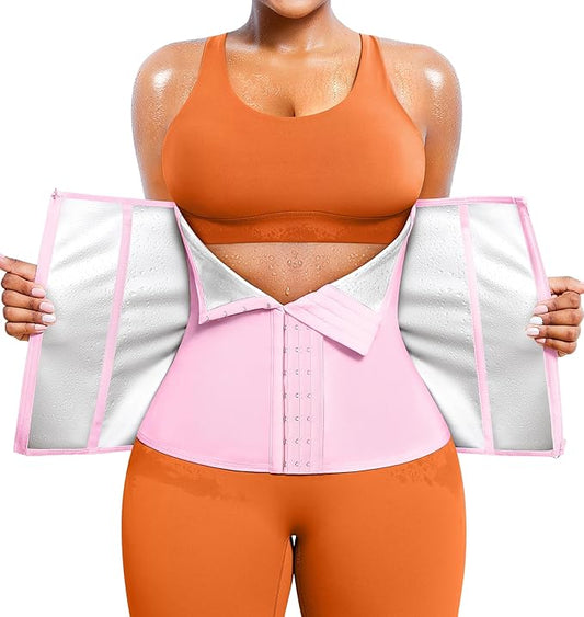TrainingGirl Waist Trainer for Women Lower Belly Waist Trimmer Corset Tummy Wrap Workout Sweat Belt Band Sports Sauna Suit-StrideForce Fitness