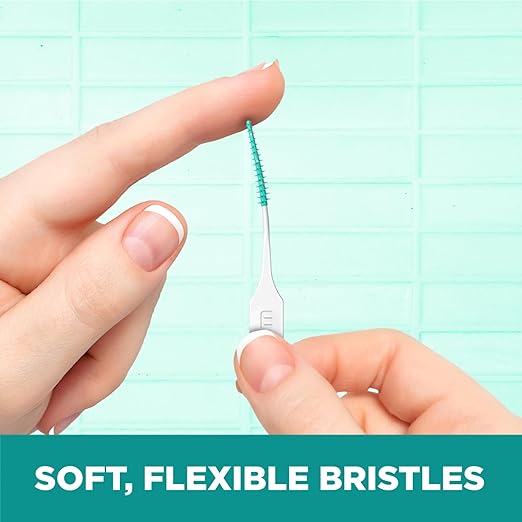 GUM Soft-Picks Original, Easy to Use Dental Picks for Teeth Cleaning Health, Disposable Interdental Brushes with Convenient Carry Case, Dentist Recommended Dental Picks, 50 Count (Pack of 6)