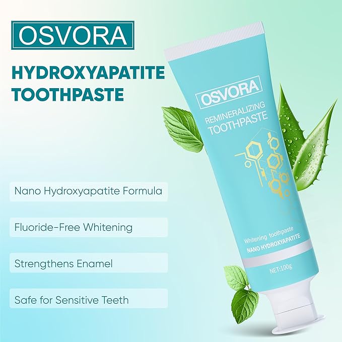 Fluoride Free Toothpaste, Nano Hydroxyapatite Toothpaste, Remineralizing Natural Teeth Whitening Tooth Repair, Appropriate for Sensitive Teeth