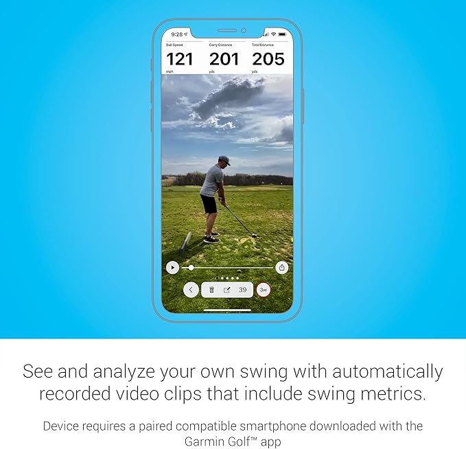 Garmin Approach R10 Portable Golf Launch Monitor | Take Your Game Home or Practice at The Driving Range | Track Metrics, Record Video or Play 43,000+ Courses with Signature Series Power Bundle-StrideForce Fitness
