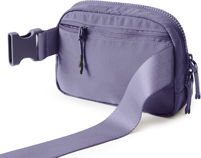 ODODOS Unisex Mini Belt Bag with Adjustable Strap Small Fanny Pack for Workout Running Traveling Hiking, Ultra Violet-StrideForce Fitness