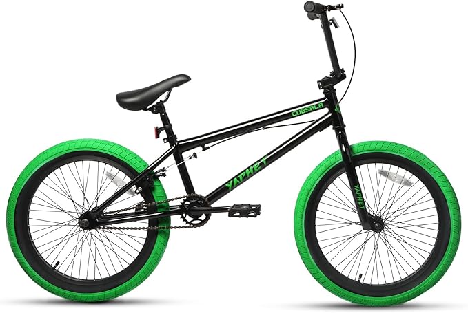Freestyle BMX Bike, 20 Inch Yaphet Bicycle for Teen Beginner and Adult Riders, Bike with Hi-Ten Steel Frame, Multiple Colors-StrideForce Fitness