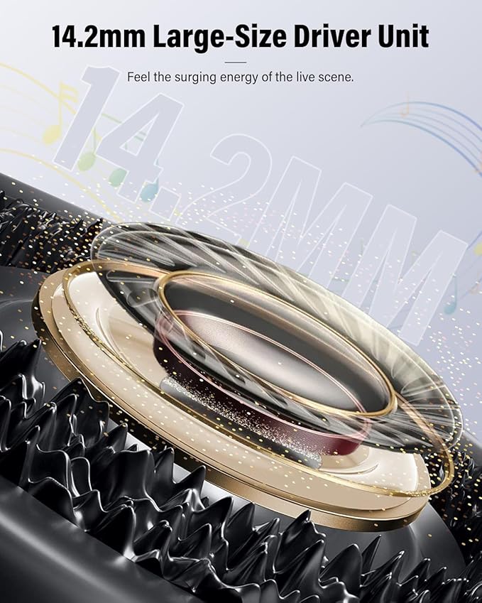 Wireless Earbuds, Bluetooth 5.4 Headphones Bass Stereo, Ear Buds with Noise Cancelling Mic, IP7 Waterproof in Ear Earphones, 36H LED Display Bluetooth Earbuds for Laptop Pad Phones Sports, Yellow-StrideForce Fitness