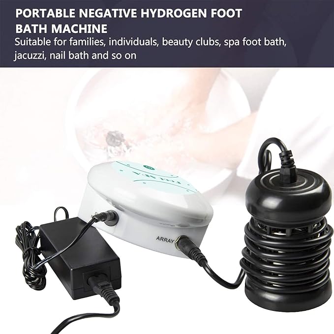 Foot Detox Machine, Portable Ionic Foot Bath Detox Machine, Ion Foot Spa Cleanser for Home Travelling USE with 10 Liners-StrideForce Fitness