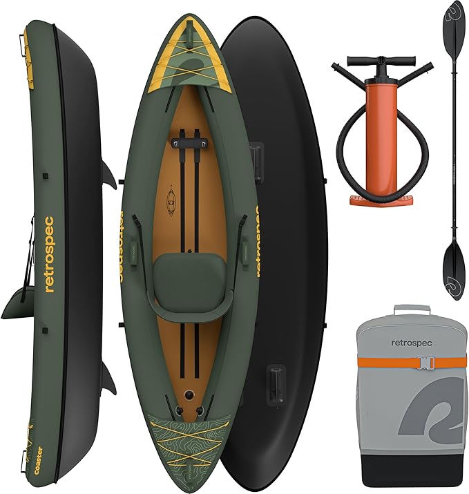 Retrospec Coaster Single & Tandem Inflatable Kayak-StrideForce Fitness