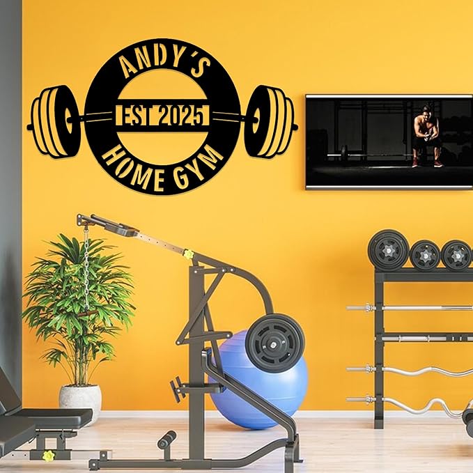 Luxury Personalized Gym Metal Sign, Custom Home Gym Sign, Home Gym Decorations, Gifts for Fitness Lovers, Workout Room Decor, Gym Signs for Home Gym, Christmas Gifts 1-StrideForce Fitness
