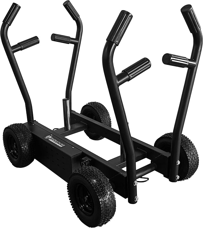 PS Sisyphos Push Sled - 8 Adjustable Levels of Resistance Plus Plate Loaded Weight Resistance, Workout Fitness Sled for Home Gym, Black