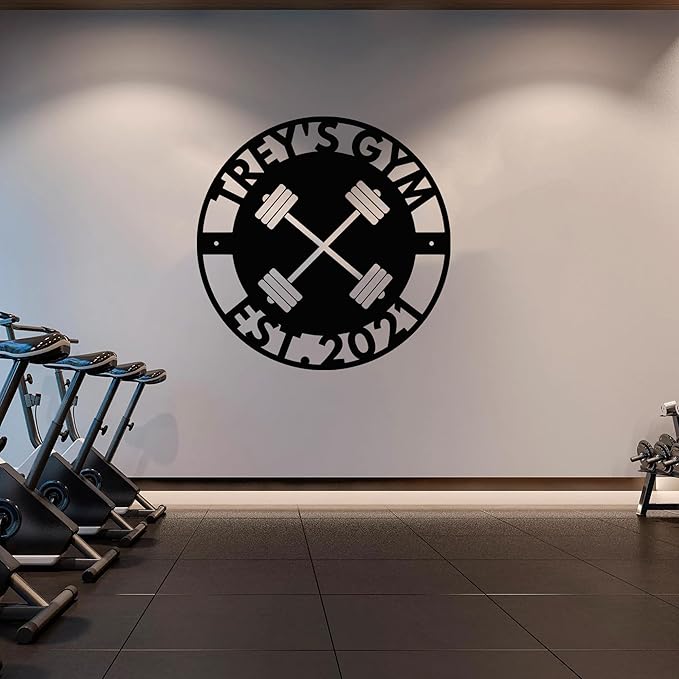 Luxury Personalized Gym Metal Sign, Custom Home Gym Decorations, Gifts for Fitness Lovers, Workout Room Decor, Gym Signs, Christmas Gifts 7-StrideForce Fitness