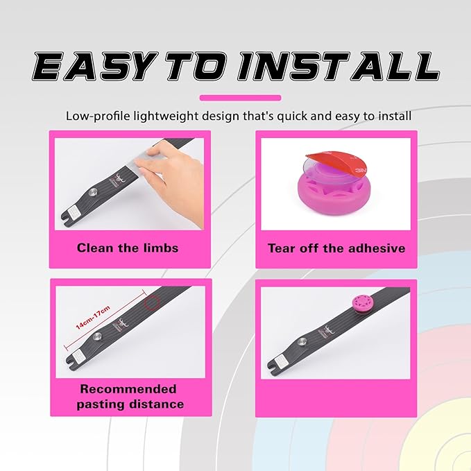 Archery Bow Stabilizer Solid Rubbe Limbs Vibration Damper for Youth Compound Bows, 2-Pack-StrideForce Fitness