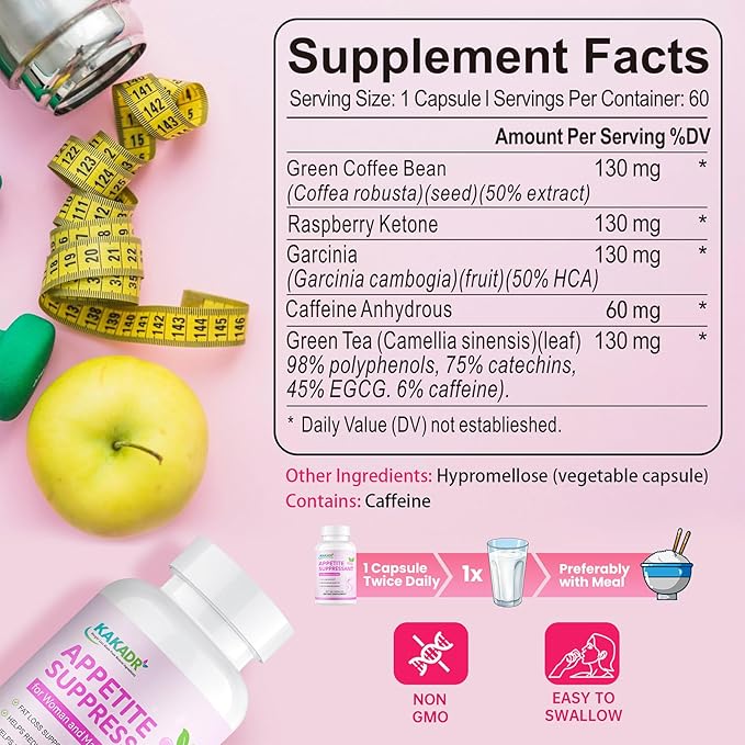 Appetite Suppressant Weight Loss Pills for Women - New Belly Fat Burner for Women | Metabolism Booster, Carb Blocker, Burn Fat 24/7 | Extra Strength Weight Loss Diet Pills - 60 Capsules-StrideForce Fitness