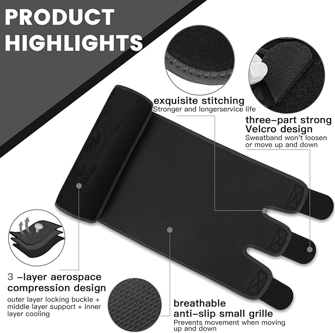 RIYA Waist Trimmer Sweat Waist Trainer for Women and Men Waist Sweat Belt Band Belly Stomach Wrap-StrideForce Fitness