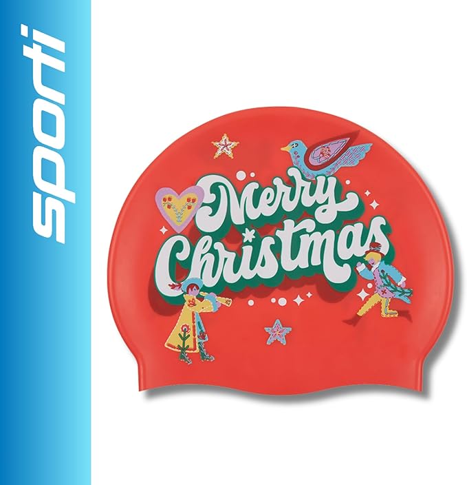 Sporti Silicone Swim Cap for Kids, Unisex Youth Swimming Cap, Protection Bathing Caps for Your Children, Aged 2-10-StrideForce Fitness