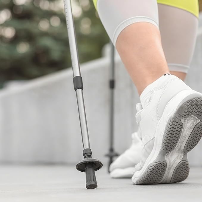 BlingKingdom 6 PCS Walking Stick Caps Trekking Pole Tips Rubber Hiking Walking Stick Tips for Hiking Sticks, Trekking Poles, Walkers-StrideForce Fitness