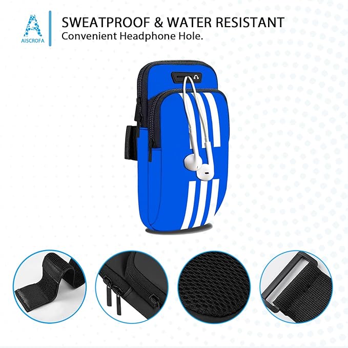 Running Armband, Cell Phone Purse Small Crossbody Bags for Women Men Kids Pouch for iPhone 15/14/13 pro/Plus/xs/xr/xs max, Galaxy S22 Ultra and More-StrideForce Fitness