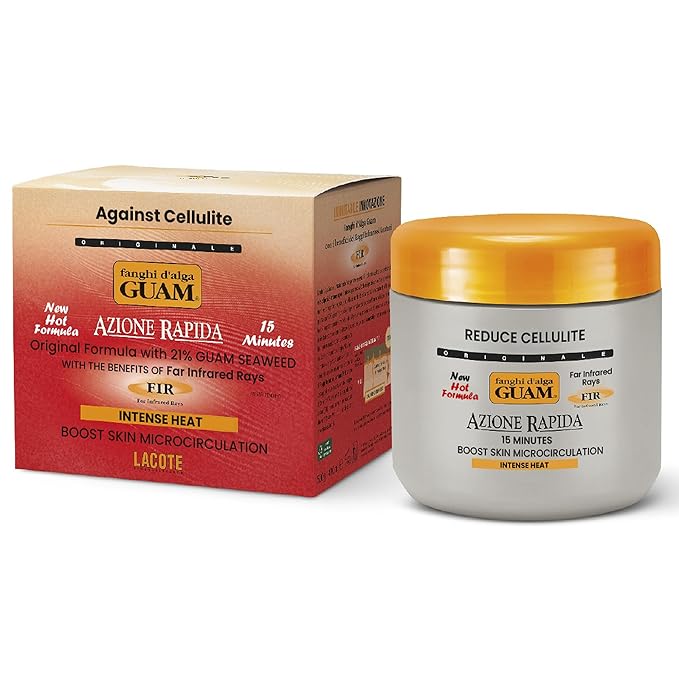 GUAM Anti Cellulite Seaweed Mud Infrared Body Wrap, FAST ACTION Hot Mud Body Mask with Tourmaline FIR, Skin Tightening Lipo Wrap for Cellulite Remover-StrideForce Fitness