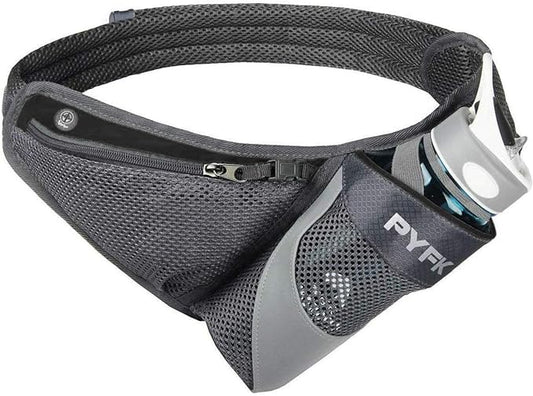 PYFK Running Belt Hydration Waist Pack with Water Bottle Holder for Men Women Waist Pouch Fanny Bag Reflective-StrideForce Fitness