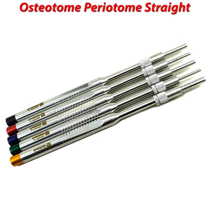 MEDSPO Professional Dental Instruments | Osteotome Periotome | Luxating Elevator Implant | Orthodontic PDL Teeth | Surgical Root Extraction Spreading (Osteotome Periotome Straight)