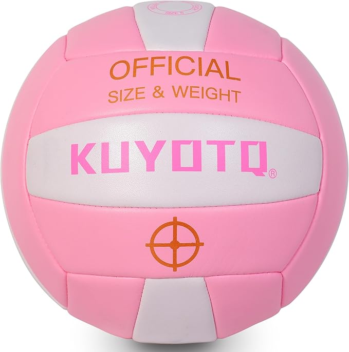KUYOTQ Official Size 5 in&Outdoor Beach Volleyball,3MM Thickened Surface Soft Leather Youth Womens Mens Volleyball for Game Gym Training(Deflated)-StrideForce Fitness