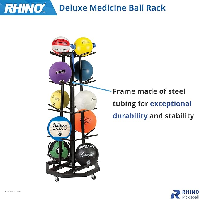 Champion Sports Medicine Ball Storage – Durable Trees & Racks, Multiple Styles, Sizes & Color Options for Organizing Medicine Balls in Home Gym or Fitness Facility-StrideForce Fitness