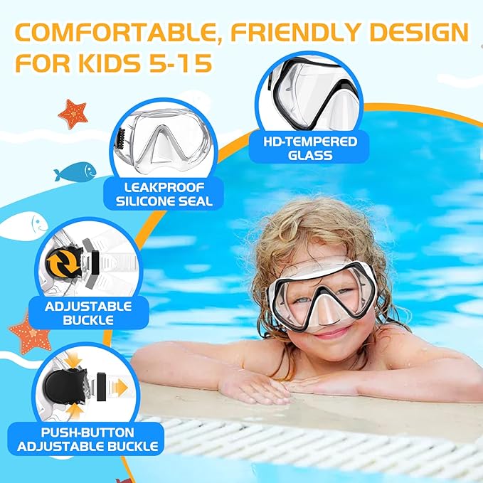 Snorkeling Gear, Dry Snorkel Set180° Panoramic Wide View,Anti-Fog Scuba Diving Mask, Professional Snorkeling Gear for Free Breathing, Swimming, Diving-StrideForce Fitness