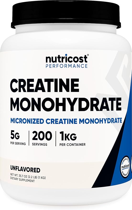 Nutricost Creatine Monohydrate Micronized Powder (1 KG) - Pure Creatine Monohydrate-StrideForce Fitness