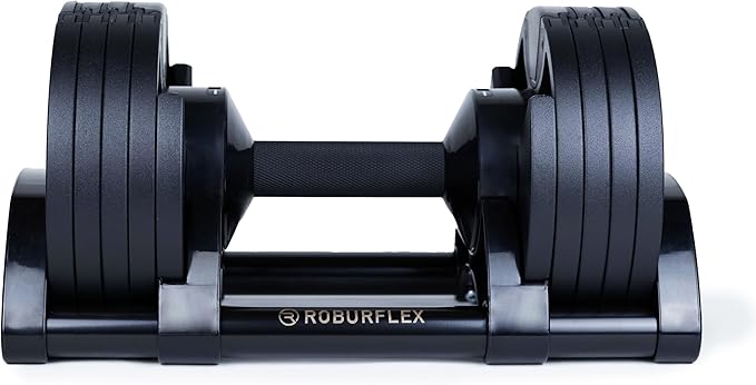 Adjustable Dumbbell (Single) by ROBURFLEX for Workout Strength Training Fitness Home Gym-StrideForce Fitness