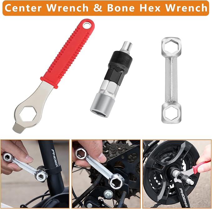 Bicycle Tire Patch Repair Kit, Bike Chain Repair Wrench, Essential Mini Pump, Portable Adult Bicycle Toolkit Accessories,Tool Kit for Camping Travel, Best Gifts for Men and Women-StrideForce Fitness