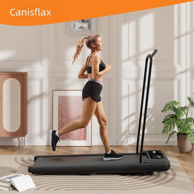 Walking Pad with Handle Bar, 2.5HP Treadmill with Handle, Portable Under Desk Treadmill for Home Office Use, Adjustable Incline, Large LED Display, Remote Control-StrideForce Fitness