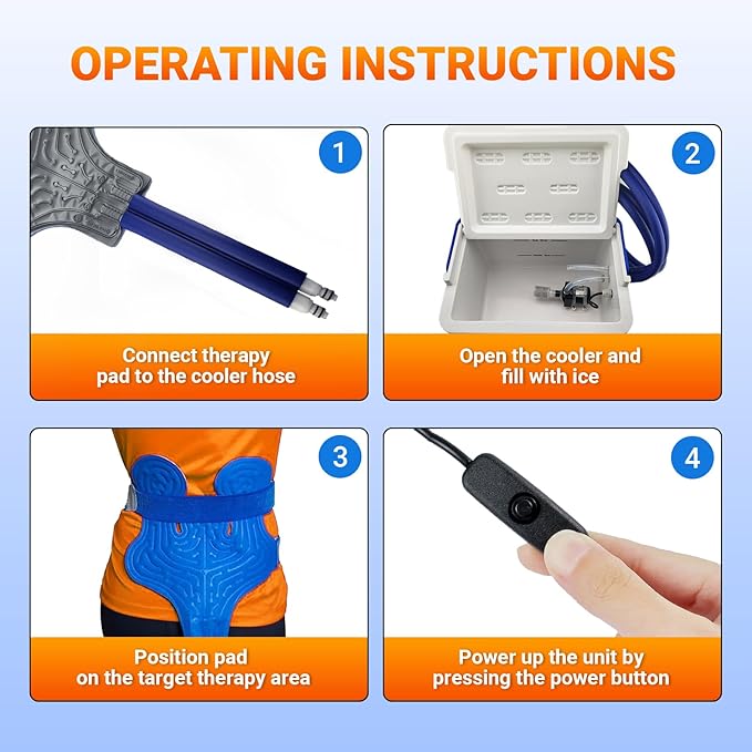 Cold Therapy Machine by Polar Sport - Ice Water Circulation System with Large Adjustable Cold Pad for Pain in The Knee, Shoulder, Ankle, Neck and Recovery After Surgery with Pump (Mini)-StrideForce Fitness