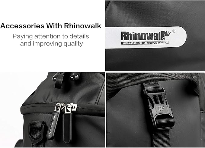 Rhinowalk Bike Bag Bike Trunk Bag Bike Pannier Bag,(for Bicycle Cargo Rack Saddle Bag Shoulder Bag Laptop Pannier Rack Bicycle Bag Professional Cycling Accessories)-StrideForce Fitness