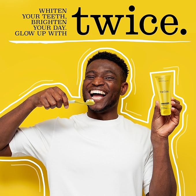 Twice Twice Oral Wellness Toothpaste with Fluoride – Natural Anticavity Toothpaste for Sensitivity Relief, Whitening & Fresh Breath, Wintergreen Peppermint, 3.4oz, 3 Pack