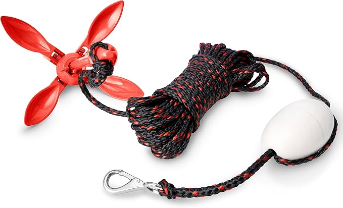 Boat Anchor 3.5 lb Folding Anchor, Grapnel Anchor Kit for Kayaks, Canoes, Paddle Boards-StrideForce Fitness