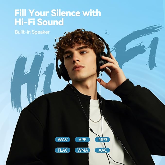 AGPTEK 64GB MP3 Player with Bluetooth, M3 2.4 inch Music Player with Speaker and FM Radio, Touch Buttons, Supports Up to 128GB(Black)-StrideForce Fitness