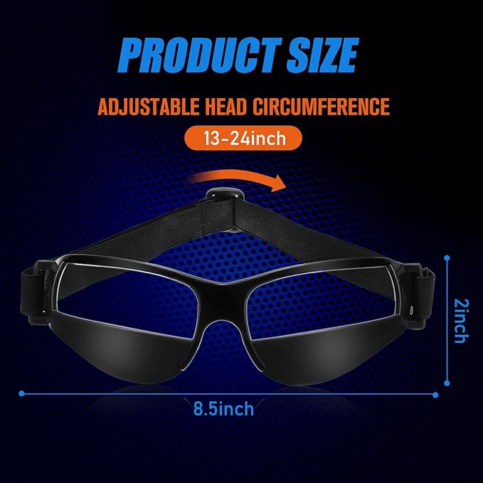 Dribbling Goggles Basketball Sports Glasses Adjustable Dribbling Black Goggles Basketball Training Equipment-StrideForce Fitness