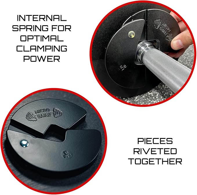 Micro Gainz Dumbbell Fractional 1.25lb Weight Plate, Ideal for Micro Loading, (Choose Color) 4 Piece Fractional Weight Plates, Designed for Dumbbell Training, Made In USA-StrideForce Fitness