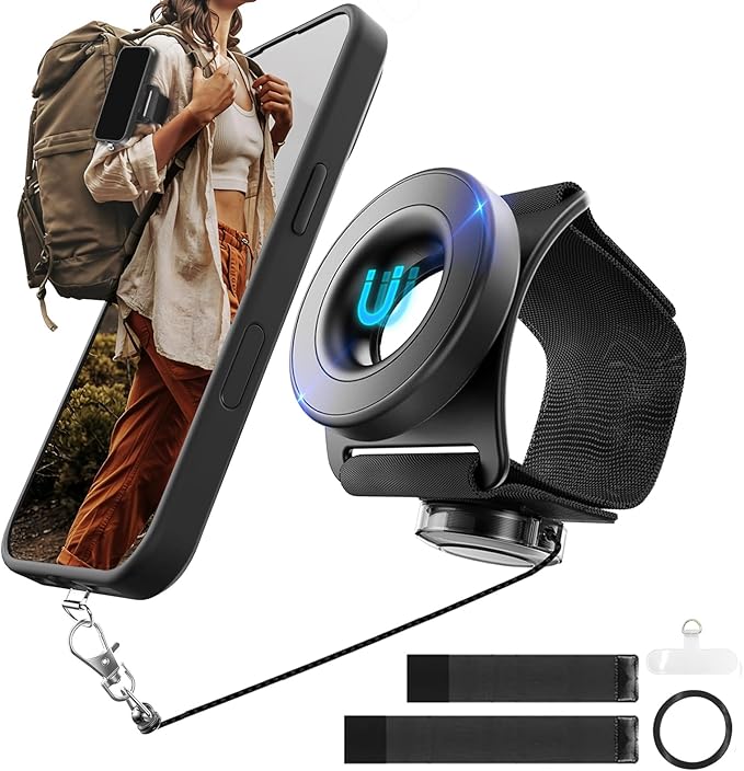 Running Phone Holder for iPhone,【Upgraded N52 Magnetic&Telescopic Anti Drop Rope】 360 ° rotatable,Armband,Wristband,Cell Phone Holder, for All Call Phone,iPhone/Sumsung/Android-StrideForce Fitness