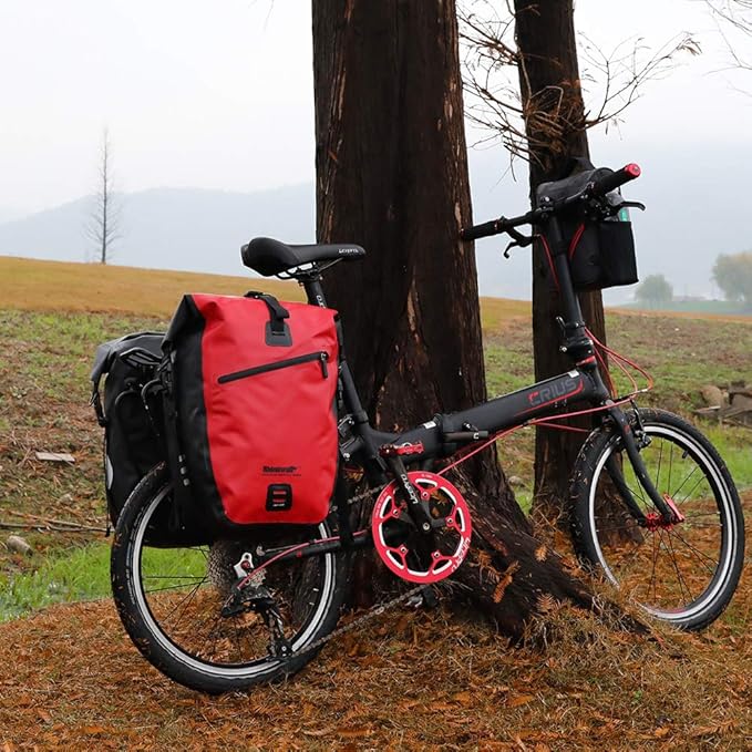 Rhinowalk Bike Bag Waterproof Bike Pannier Bag for Bicycle Cargo Rack Saddle Bag Shoulder Bag Laptop Pannier Rack Bicycle Bag Professional Cycling Accessories-StrideForce Fitness