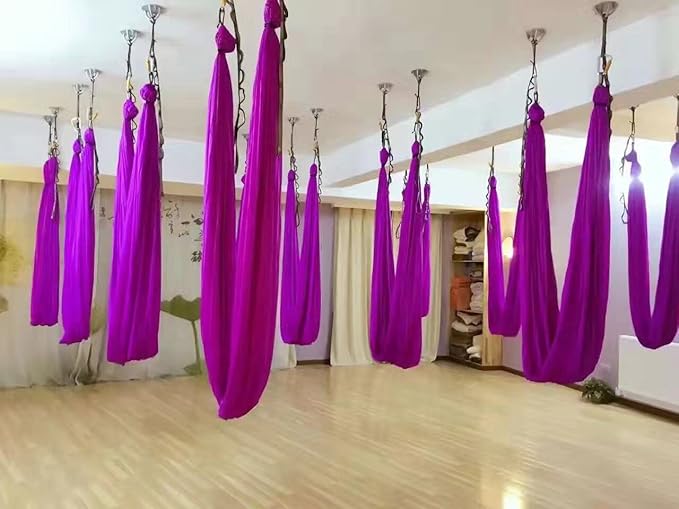F.Life Aerial Silk Yoga Hammock & Swing for yoga Inversion,Strength training,starter hardware kit-StrideForce Fitness