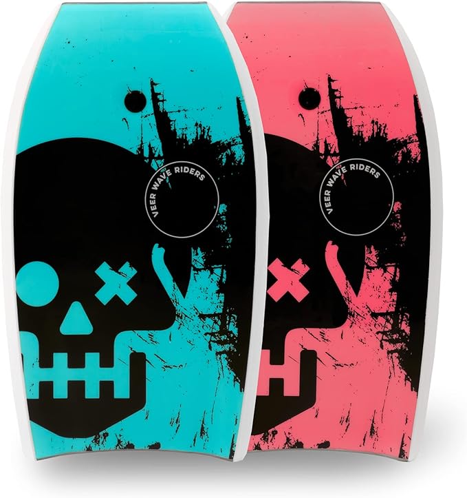 Veer Body Board - High Performance Adult or Child Sized Boogie Board - Bodyboard for Adults, Kids, Boys and Girls - Includes Premium Neoprene Tether with Two-Way Rotation-StrideForce Fitness